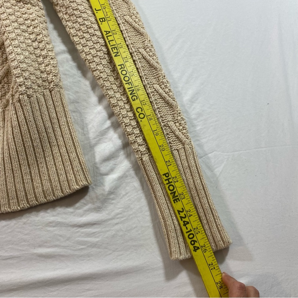 Gap Sweater Beige Cable Knit Sweater Women’s X-Large Design& Crafted - Picture 6 of 8